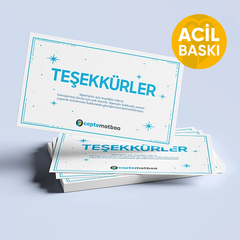 Acil Teşekkür Kartı